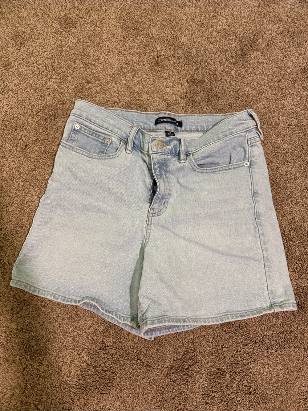 Vintage 90s Calvin Klein Pale Blue Denim Shorts